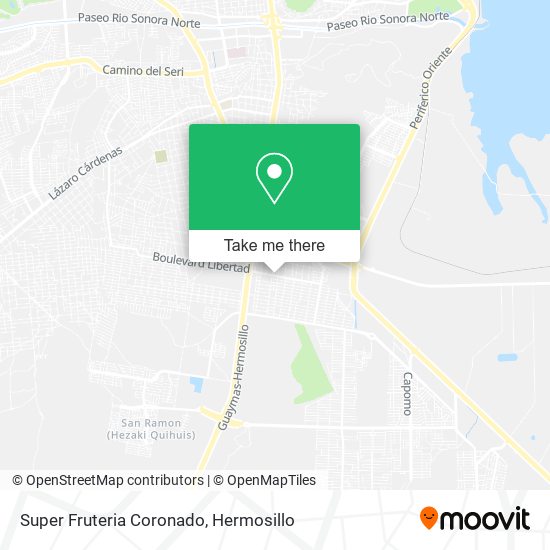 Mapa de Super Fruteria Coronado