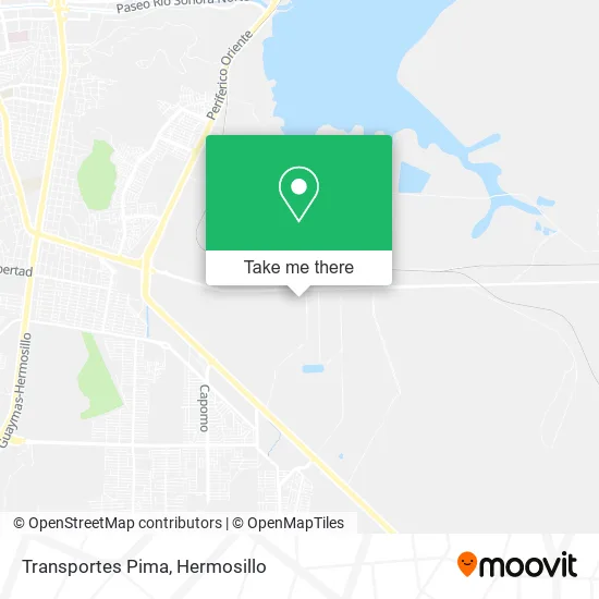 Transportes Pima map
