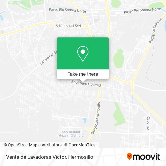 Venta de Lavadoras Victor map