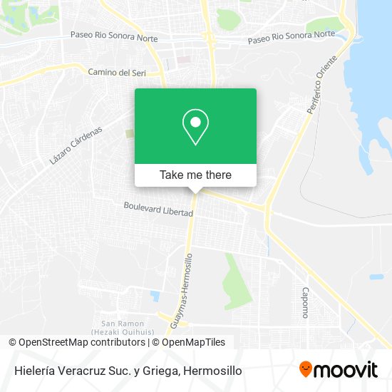 Hielería Veracruz Suc. y Griega map