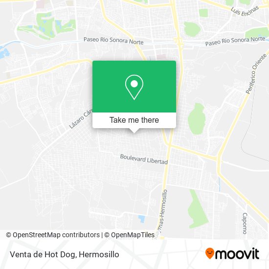 Venta de Hot Dog map