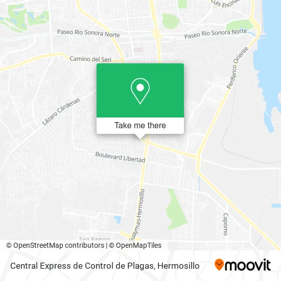 Mapa de Central Express de Control de Plagas
