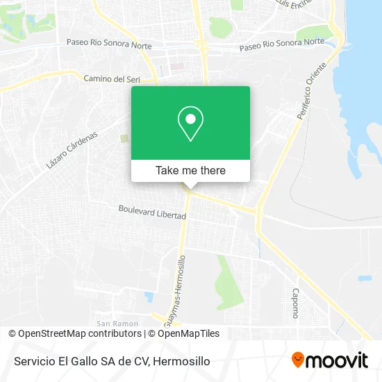 Mapa de Servicio El Gallo SA de CV