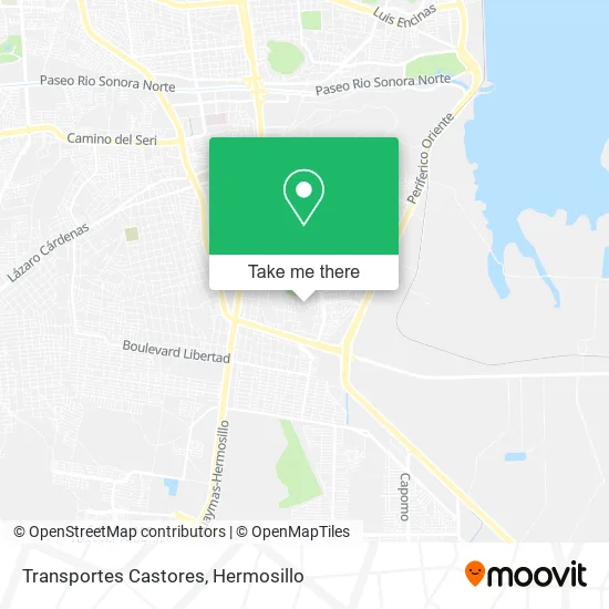 Transportes Castores map