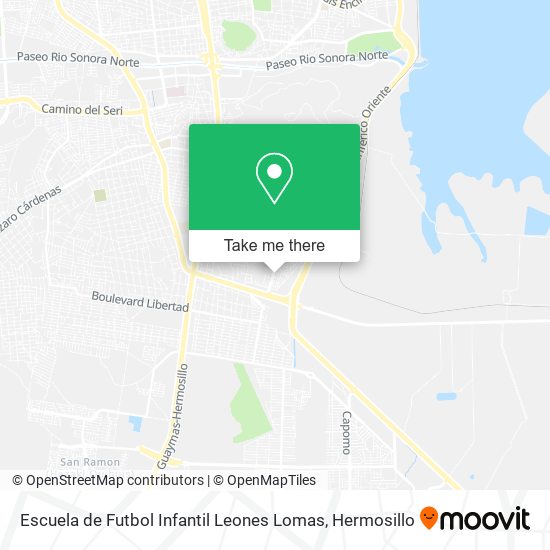 Mapa de Escuela de Futbol Infantil Leones Lomas