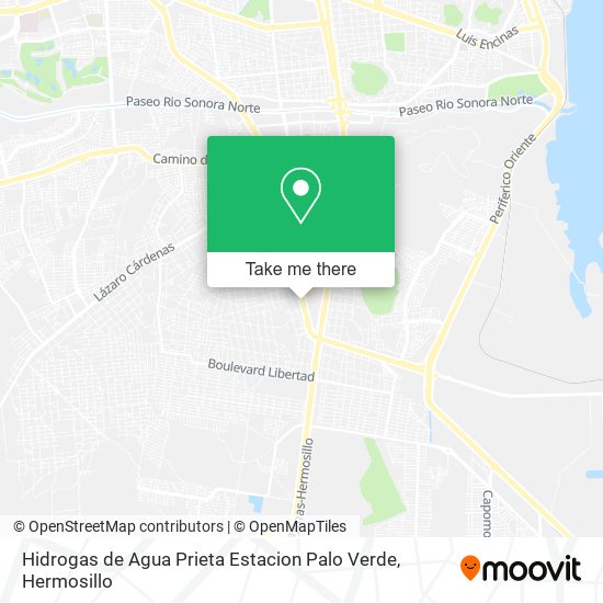 Hidrogas de Agua Prieta Estacion Palo Verde map