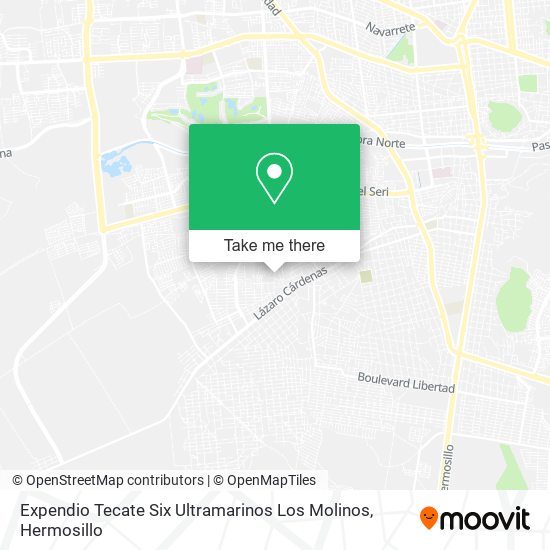 Mapa de Expendio Tecate Six Ultramarinos Los Molinos