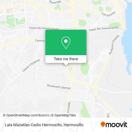 Mapa de Lala Mazatlan Cedis Hermosillo