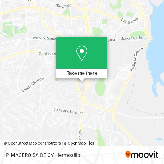 Mapa de PIMACERO SA DE CV