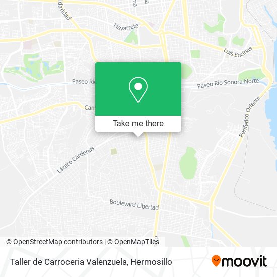 Mapa de Taller de Carroceria Valenzuela