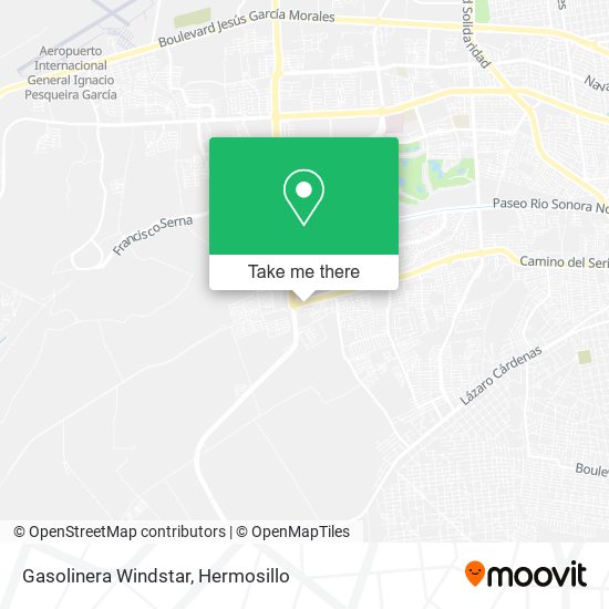 Gasolinera Windstar map