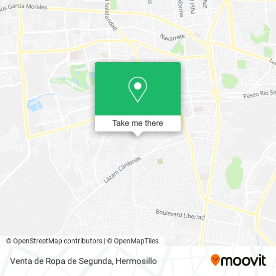 Mapa de Venta de Ropa de Segunda