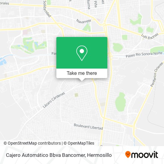 Mapa de Cajero Automático Bbva Bancomer