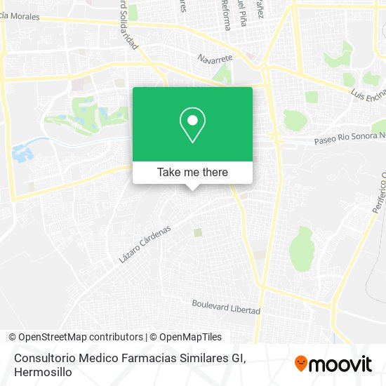 Mapa de Consultorio Medico Farmacias Similares GI