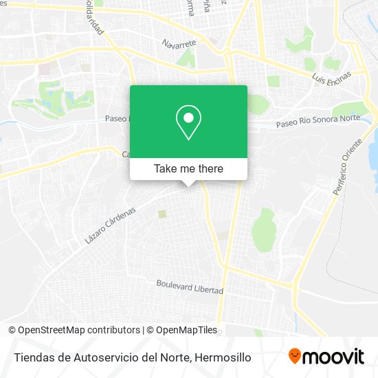 Tiendas de Autoservicio del Norte map