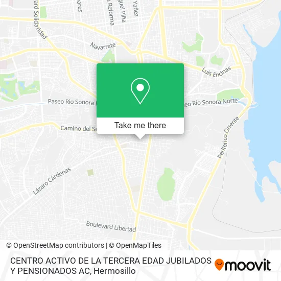 CENTRO ACTIVO DE LA TERCERA EDAD JUBILADOS Y PENSIONADOS AC map
