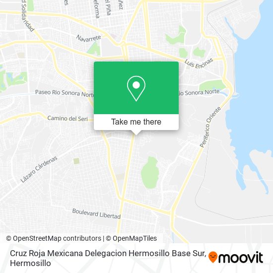 Cruz Roja Mexicana Delegacion Hermosillo Base Sur map