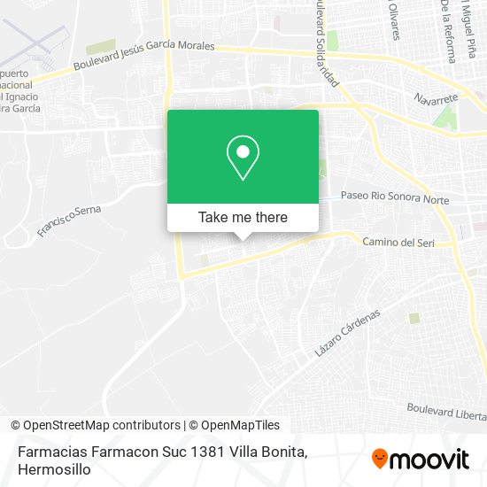 Mapa de Farmacias Farmacon Suc 1381 Villa Bonita
