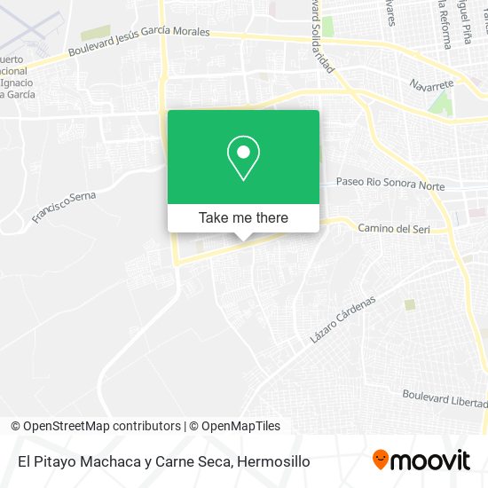 El Pitayo Machaca y Carne Seca map