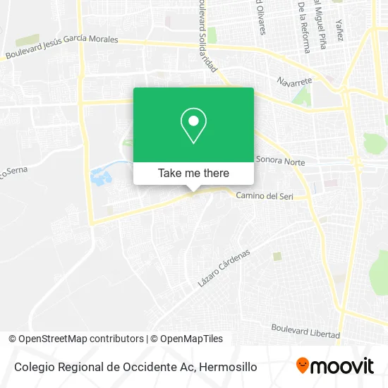 Colegio Regional de Occidente Ac map