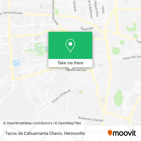 Mapa de Tacos de Cahuamanta Chevis