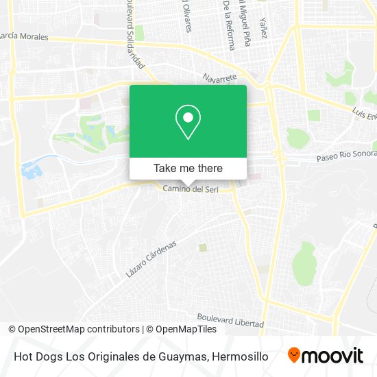 Hot Dogs Los Originales de Guaymas map