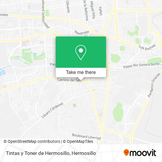 Tintas y Toner de Hermosillo map