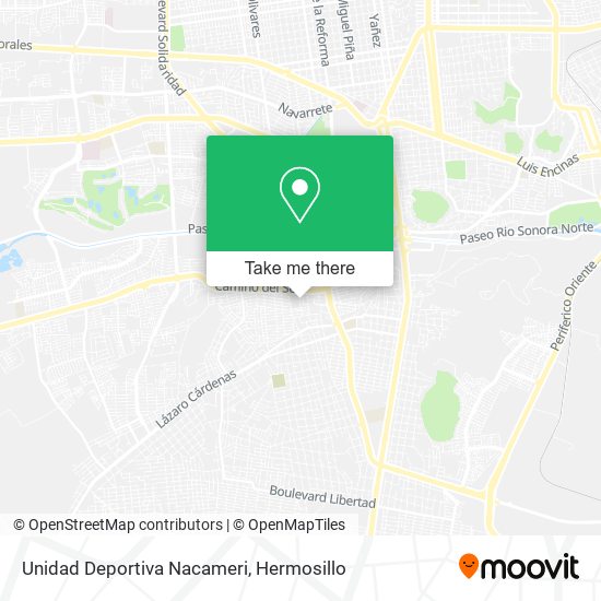 Unidad Deportiva Nacameri map