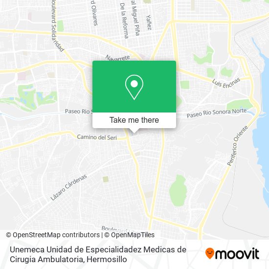 Unemeca Unidad de Especialidadez Medicas de Cirugia Ambulatoria map