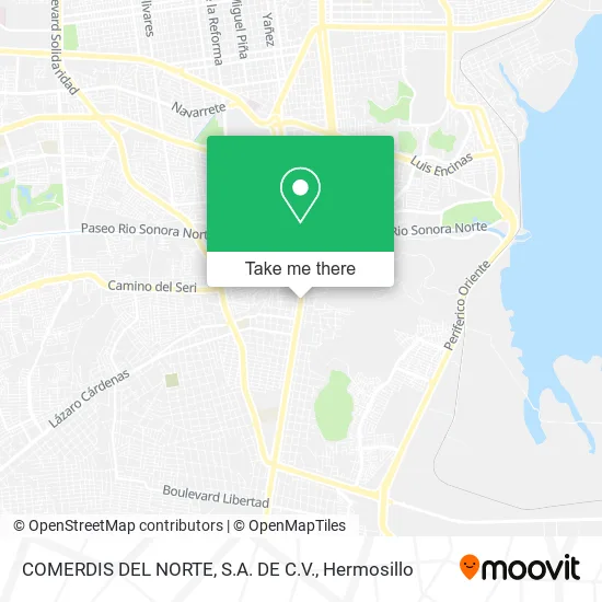 COMERDIS DEL NORTE, S.A. DE C.V. map