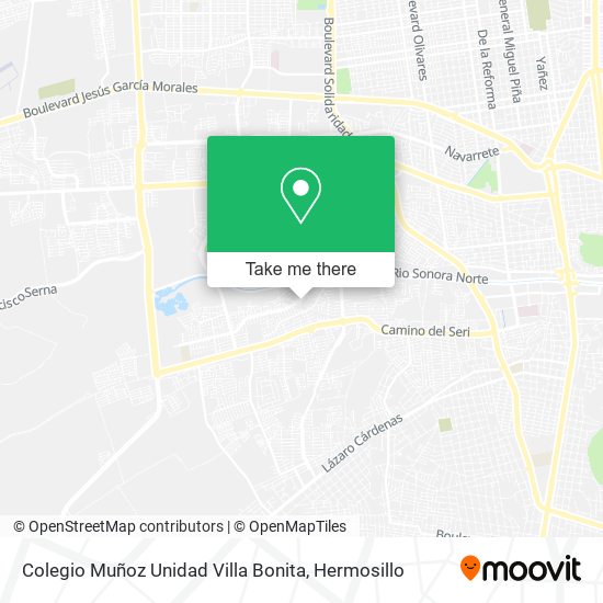 Mapa de Colegio Muñoz Unidad Villa Bonita