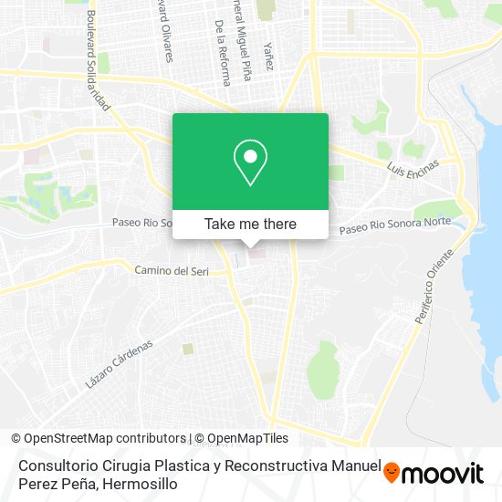 Mapa de Consultorio Cirugia Plastica y Reconstructiva Manuel Perez Peña