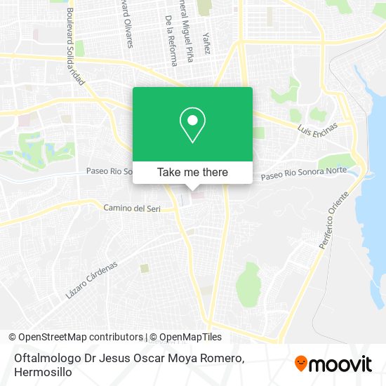 Mapa de Oftalmologo Dr Jesus Oscar Moya Romero