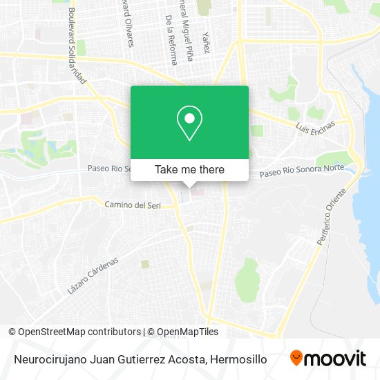 Mapa de Neurocirujano Juan Gutierrez Acosta