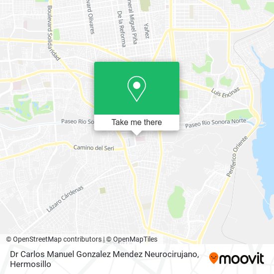 Dr Carlos Manuel Gonzalez Mendez Neurocirujano map