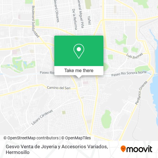 Gesvo Venta de Joyeria y Accesorios Variados map