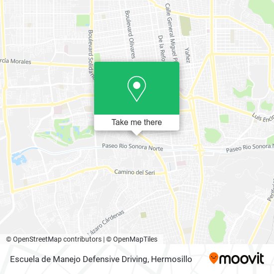 Escuela de Manejo Defensive Driving map