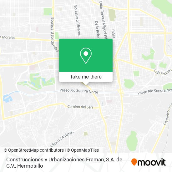 Construcciones y Urbanizaciones Framan, S.A. de C.V. map