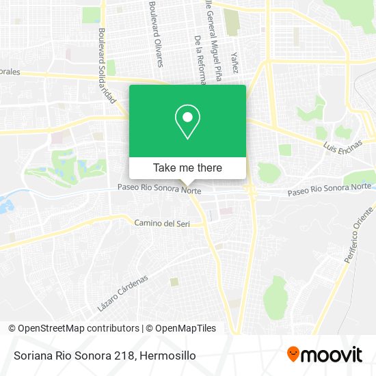 Soriana Rio Sonora 218 map