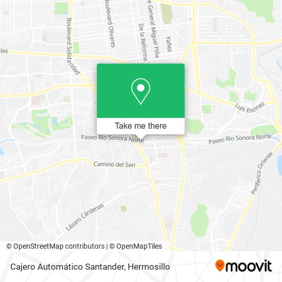 Mapa de Cajero Automático Santander