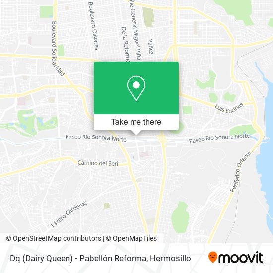 Mapa de Dq (Dairy Queen) - Pabellón Reforma