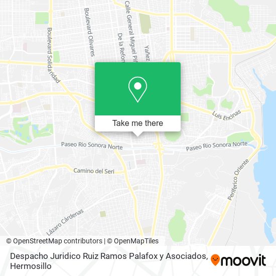 Mapa de Despacho Juridico Ruiz Ramos Palafox y Asociados