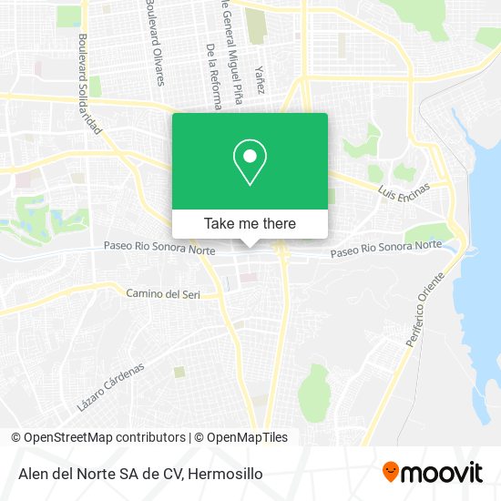 Alen del Norte SA de CV map