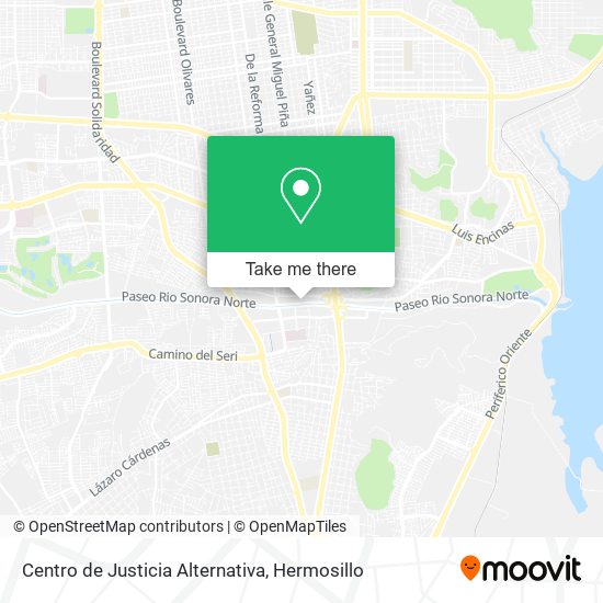 Mapa de Centro de Justicia Alternativa