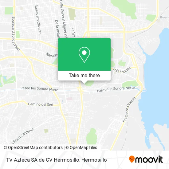 TV Azteca SA de CV Hermosillo map