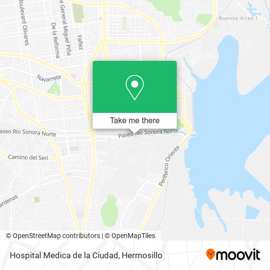 Mapa de Hospital Medica de la Ciudad