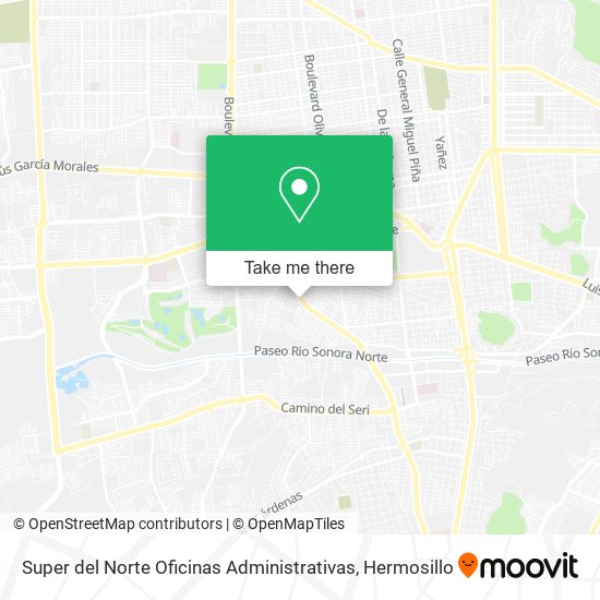 Super del Norte Oficinas Administrativas map
