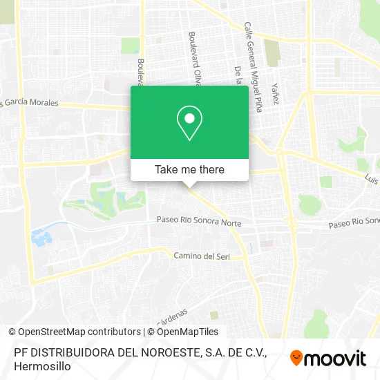 Mapa de PF DISTRIBUIDORA DEL NOROESTE, S.A. DE C.V.