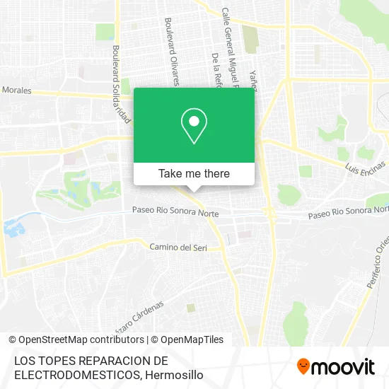 LOS TOPES REPARACION DE ELECTRODOMESTICOS map