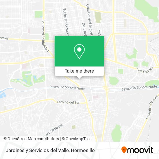 Jardines y Servicios del Valle map